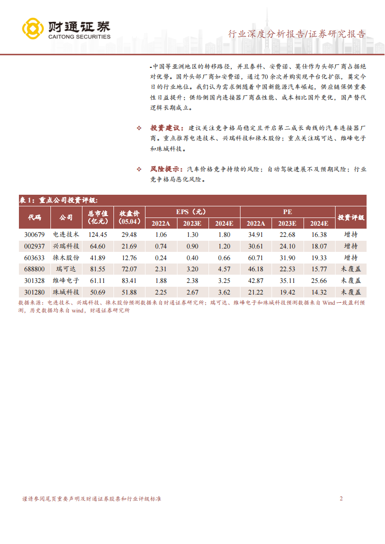 汽车连接器行业深度报告：新能源汽车风起云涌，连接器拾级而上_01.png
