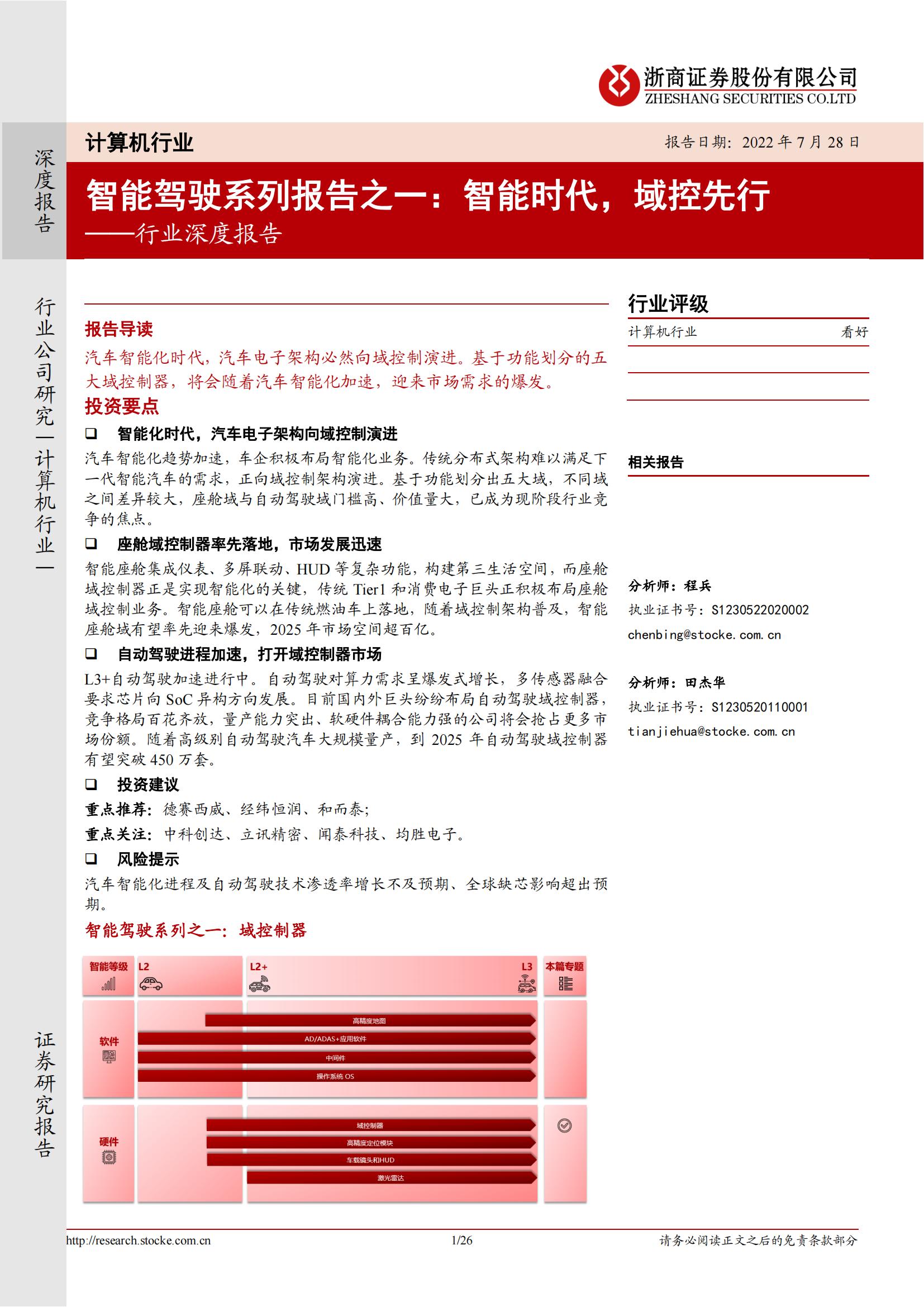 汽车智能驾驶行业专题报告：智能时代，域控先行_00.jpg