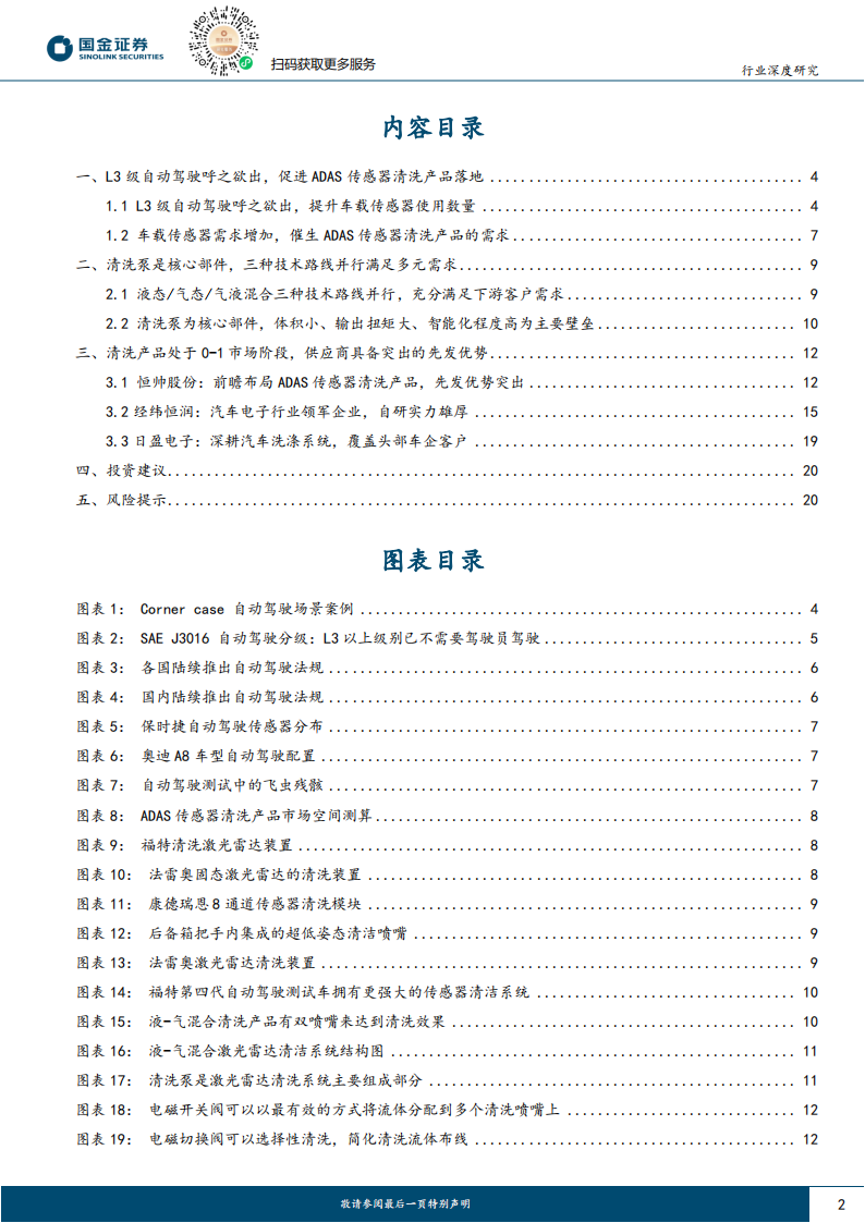 汽车传感器清晰行业专题分析：L3级自动驾驶呼之欲出，催生传感器清洗产品百亿市场空间_01.png