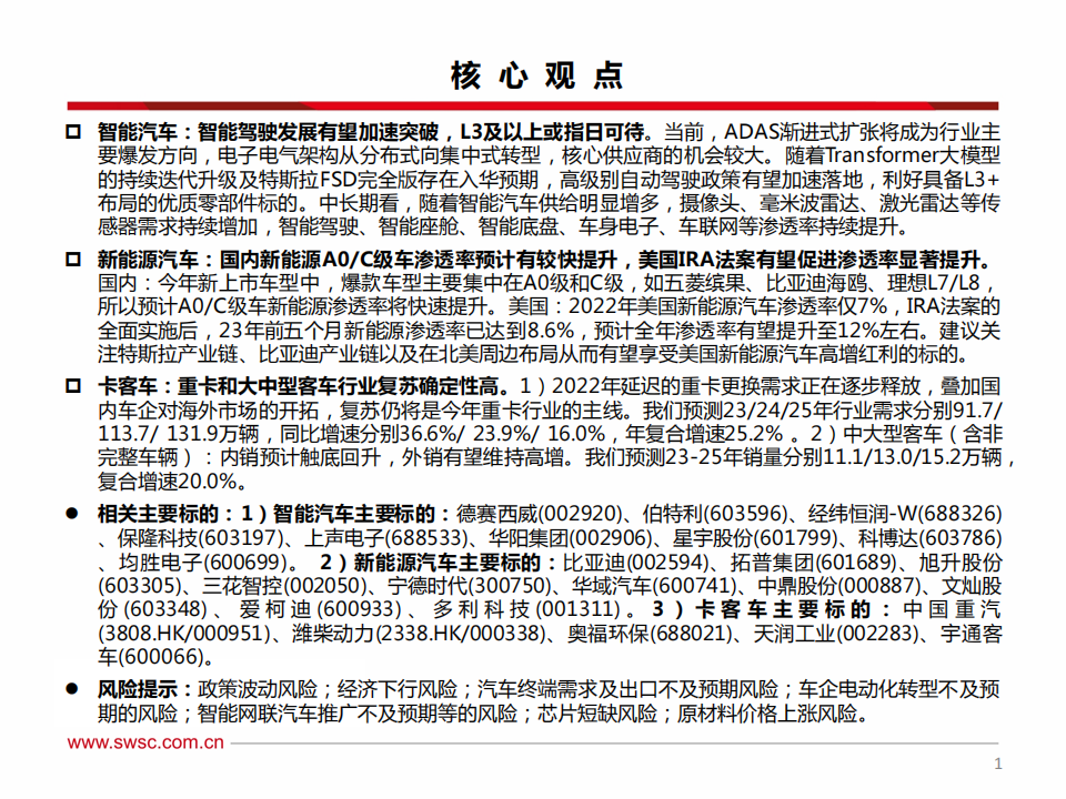 汽车行业2023年中期投资策略：电动智能加速渗透，行业出海乘风破浪_01.png