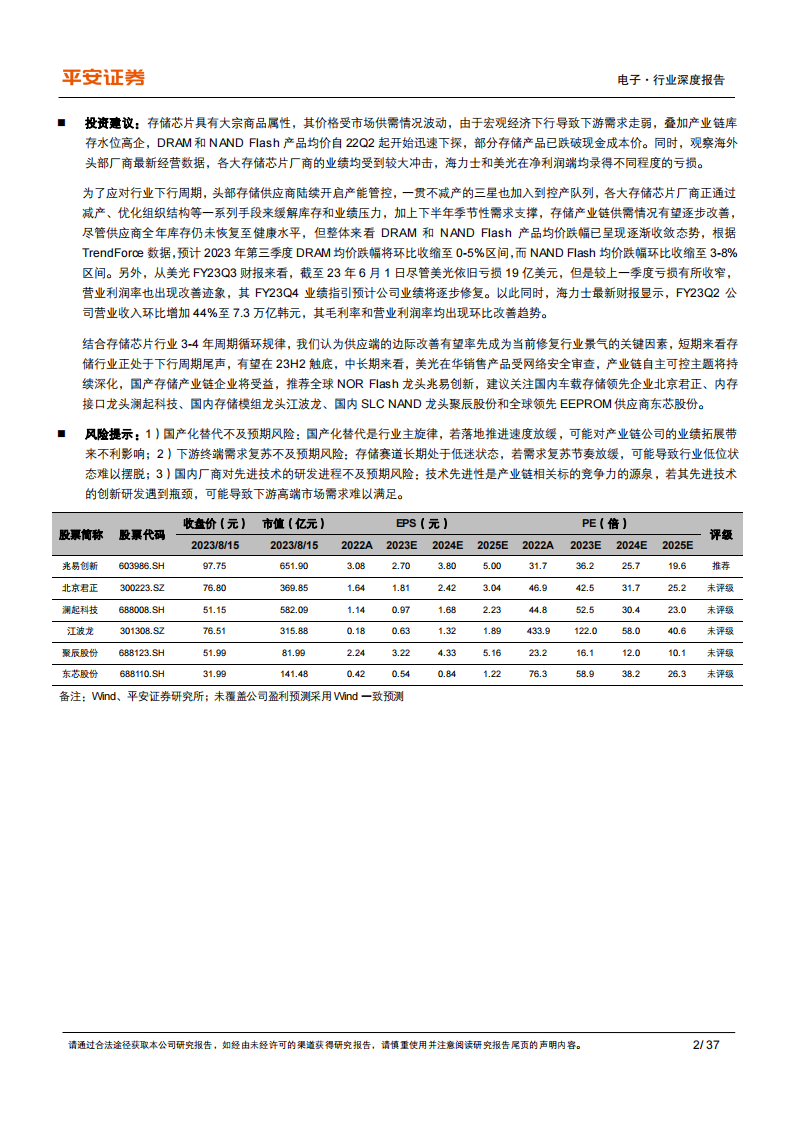 半导体存储行业专题：短期存储周期有望见底，中长期看好国产化加速_01.png