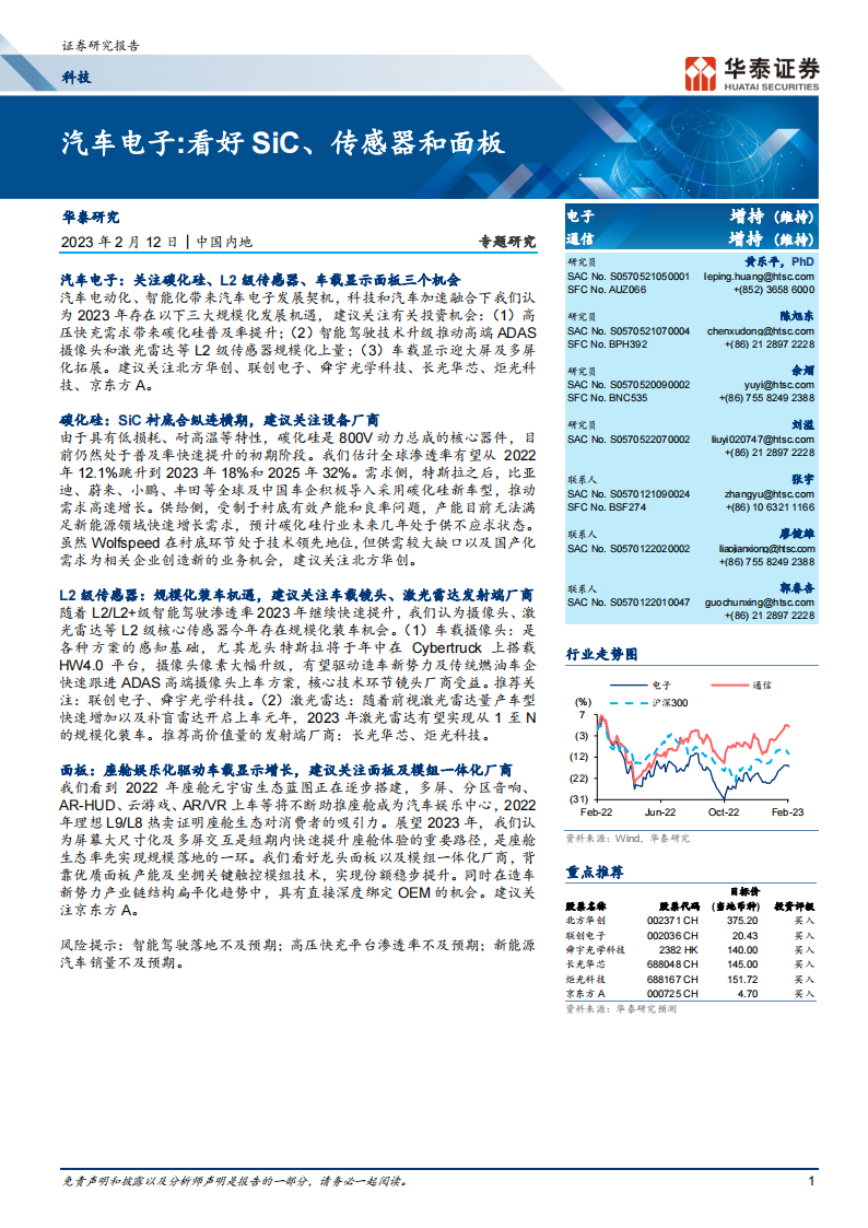 汽车电子行业专题研究：看好SiC、传感器和面板_00.png