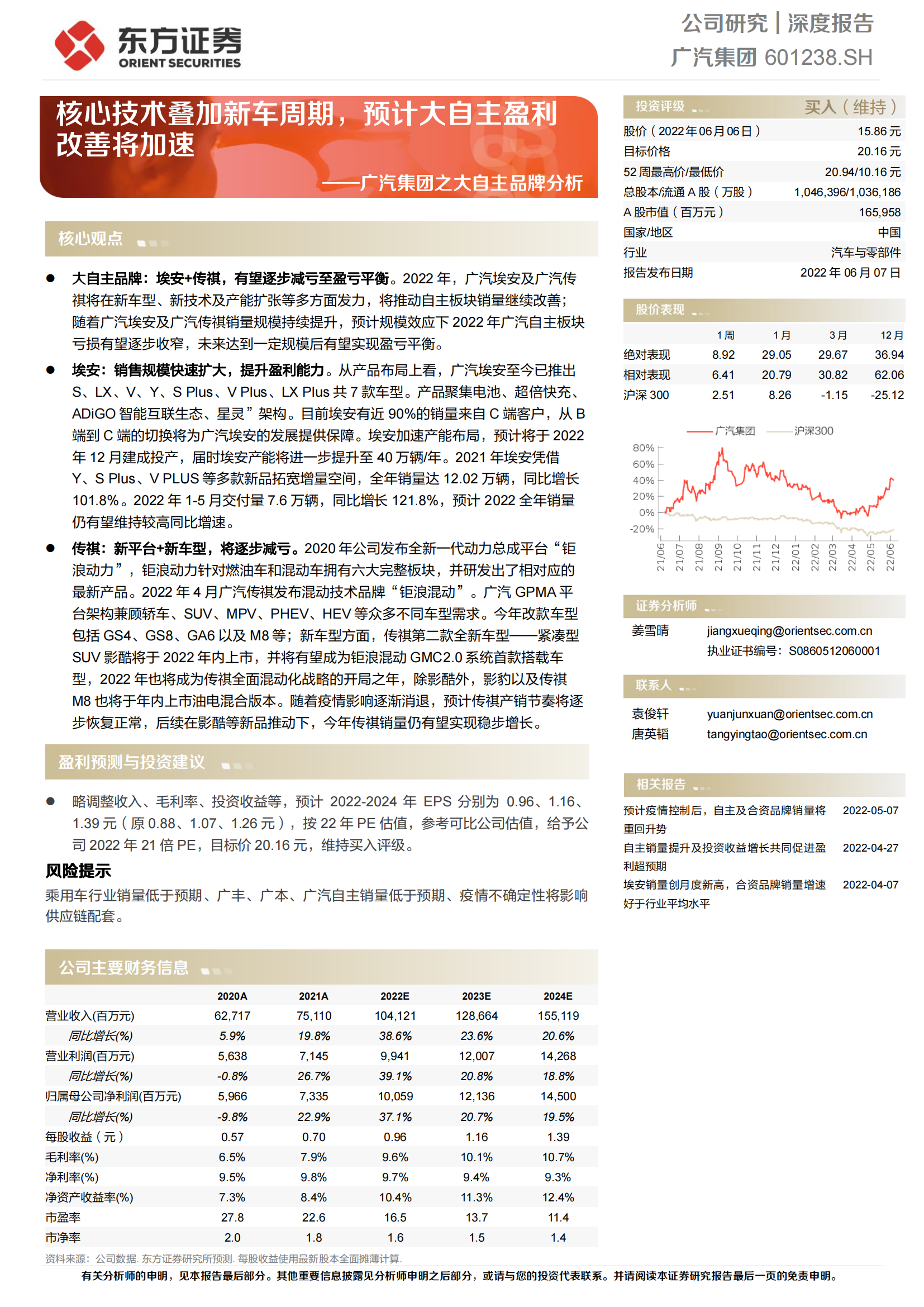 广汽集团专题报告：广汽集团之大自主品牌分析